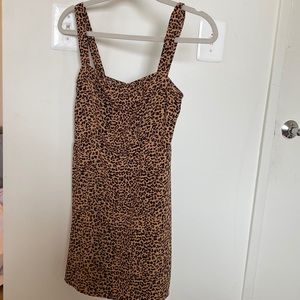 XS cheetah print tank dress